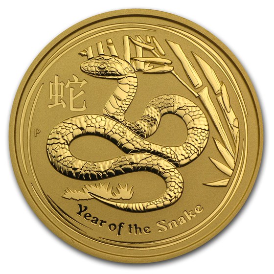 2013 Australia 2 oz Gold Lunar Snake BU (Series II) 2013 Australia 2 oz Gold Lunar Snake BU (Series II)